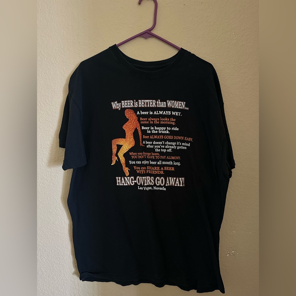 Why beer is better than women Las Vegas t shirt men’s black size large